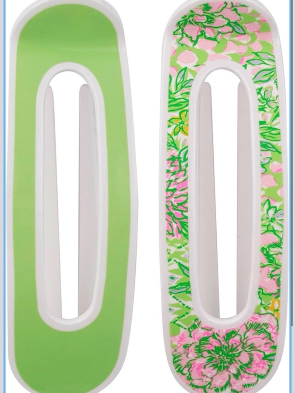Lilly Pulitzer Hair Barrettes, Flat Hair Clips, Set of 2